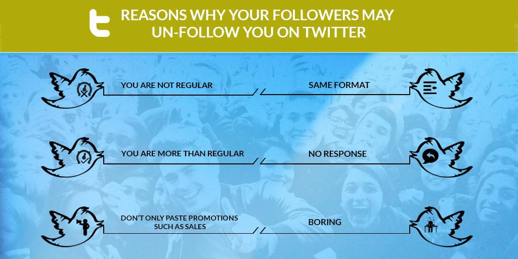 Reasons Why your Followers May Un-follow you on Twitter
