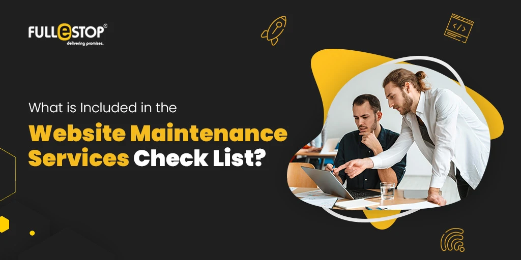 What is included in the Website Maintenance Services Check List?